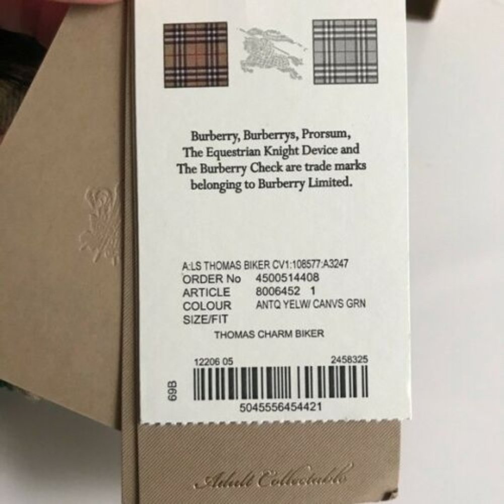 Burberry Thomas Bear 🐻 Charm Biker Keychain Bag - Picture 5 of 8